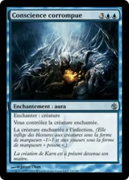 Conscience corrompue, carte Magic MBS 22 — extension Mirrodin assiégé