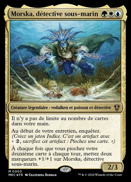 Morska, détective sous-marin, carte Magic MKC 3 — extension Murders at Karlov Manor Commander