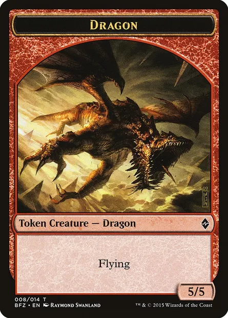 Dragon, Magic card TBFZ 8 — Battle for Zendikar Tokens set