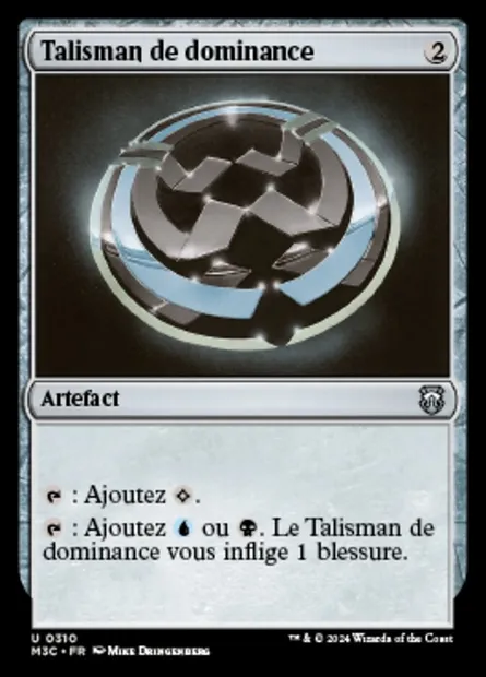 Talisman de dominance, carte Magic M3C 310 — extension Modern Horizons 3 Commander