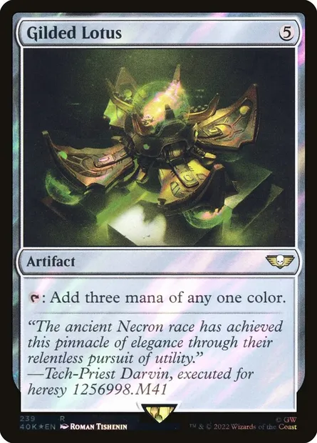 Lotus doré, carte Magic 40K 239★ — extension Warhammer 40,000 Commander