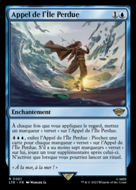 Appel de l'Île Perdue, carte Magic LTR 61 — extension Le Seigneur des Anneaux : chroniques de la Terre du Milieu