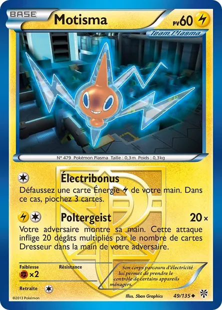 Motisma, carte Pokémon PLS 49 — extension Tempète Plasma