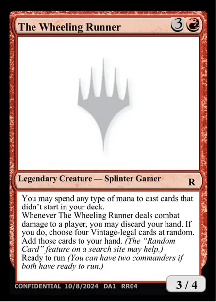 The Wheeling Runner, Magic card UNK RR04d — Unknown Event set