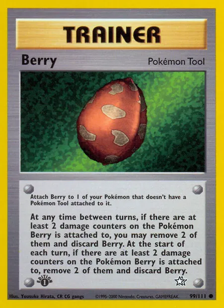Berry, Pokémon card NG 99 — Neo Genesis set