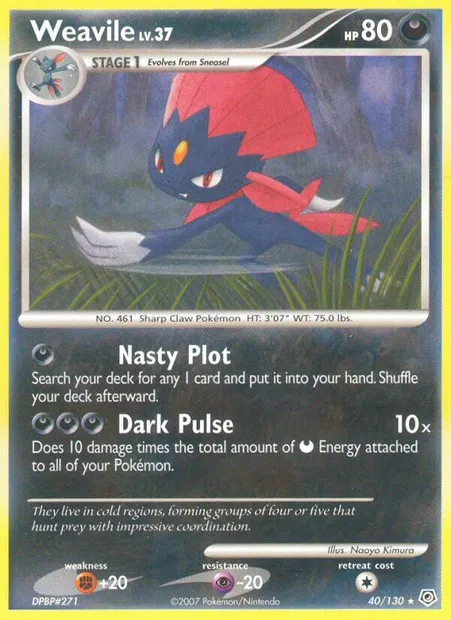 Dimoret, carte Pokémon DP 40 — extension Diamant & Perle