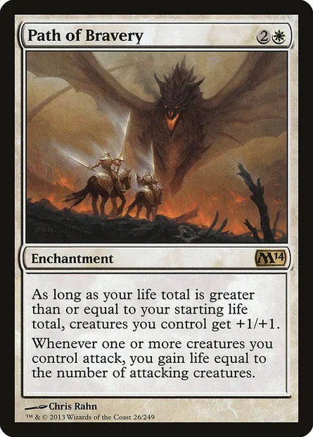 Path of Bravery, Magic card M14 26 — Magic 2014 set