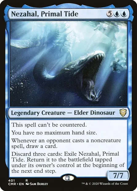 Nezahal, Primal Tide, Magic card CMR 401 — Commander Legends set