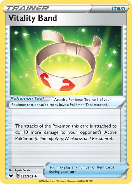 Vitality Band, Pokémon card SSH 185 — Sword & Shield set
