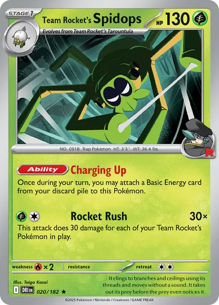 Team Rocket's Spidops, Pokémon card DRI 020 — Destined Rivals set