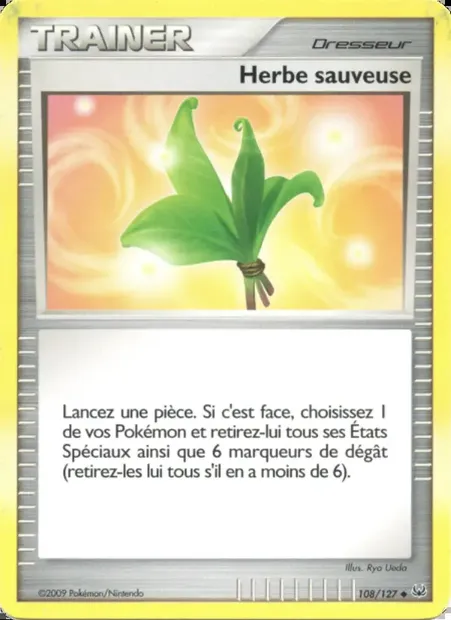 Herbe sauveuse, carte Pokémon PL 108 — extension Platine