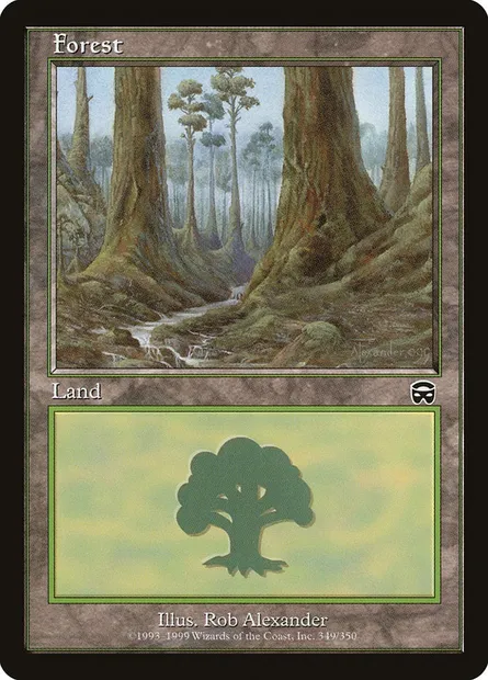 Forêt, carte Magic MMQ 349 — extension Masques de Mercadia