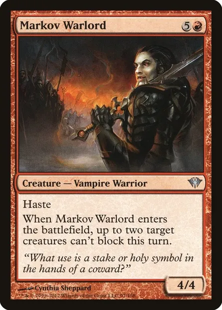 Markov Warlord, Magic card DKA 97 — Dark Ascension set