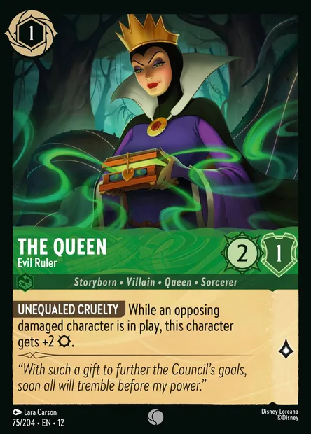 The Queen - Evil Ruler, Disney Lorcana card CH12-075 — Wilds Unknown set