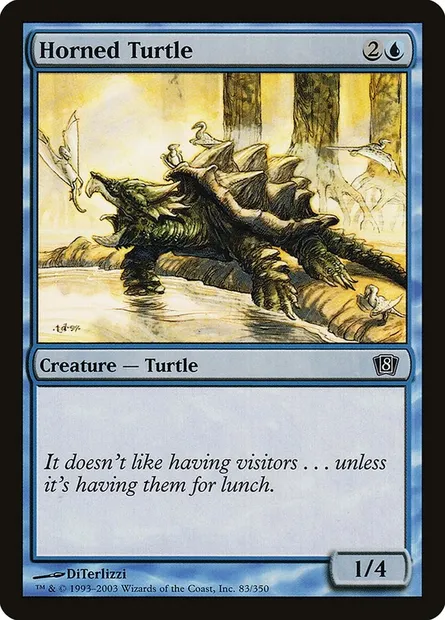 Tortue cornue, carte Magic 8ED 83★ — extension Huitième Edition