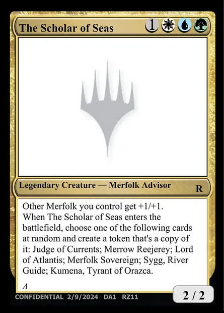 The Scholar of Seas, carte Magic UNK RZ11b — extension Unknown Event
