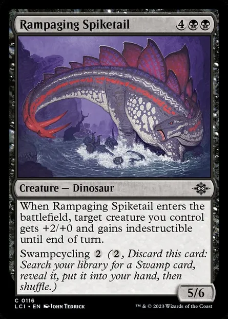 Rampaging Spiketail, Magic card LCI 116 — The Lost Caverns of Ixalan set