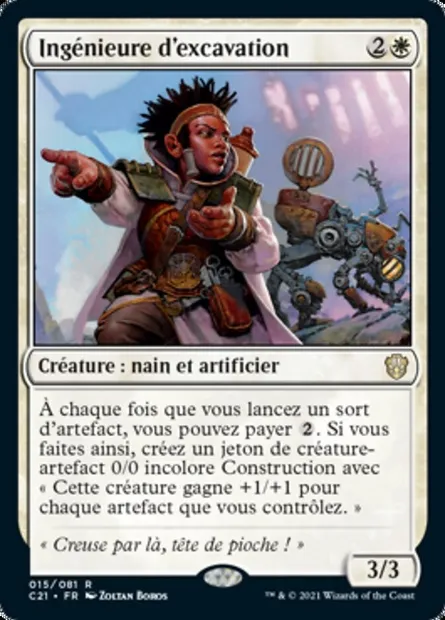 Ingénieure d'excavation, carte Magic C21 15 — extension Commander 2021