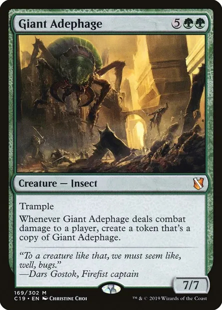 Giant Adephage, Magic card C19 169 — Commander 2019 set