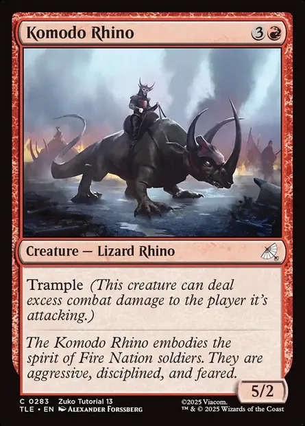 Komodo Rhino, Magic card TLE 283 — Avatar: The Last Airbender Eternal set