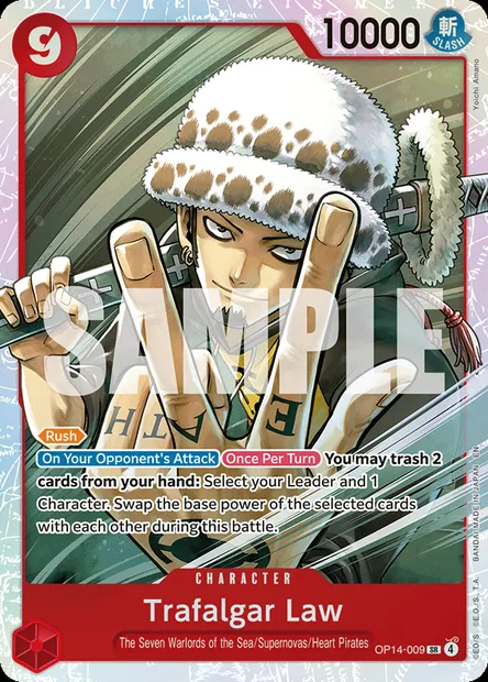 Trafalgar Law, One Piece card OP14-009 — THE AZURE SEA’S SEVEN set
