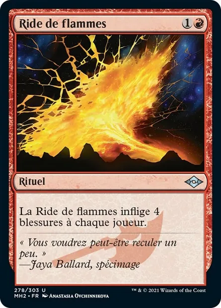 Ride de flammes, carte Magic MH2 278 — extension Horizons du Modern 2