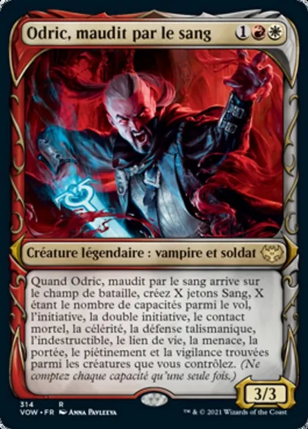 Odric, maudit par le sang, carte Magic VOW 314 — extension Innistrad : noce écarlate