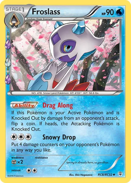 Froslass, Pokémon card GEN RC8 — Generations set