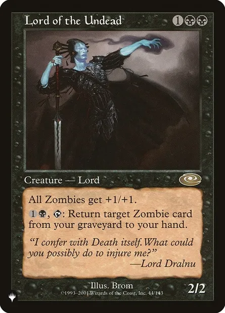 Lord of the Undead, Magic card PLS 44 — The List set