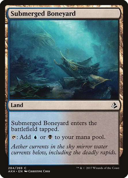 Submerged Boneyard, Magic card AKH 284 — Amonkhet set