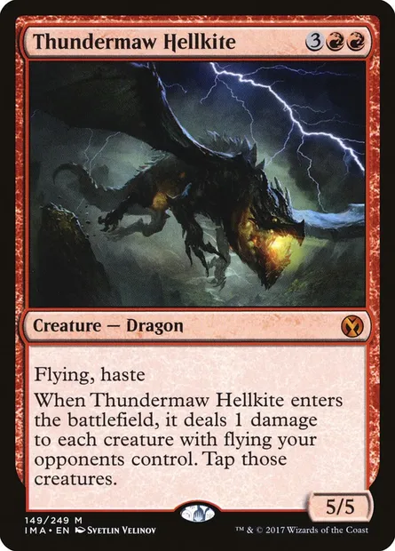 Thundermaw Hellkite, Magic card IMA 149 — Iconic Masters set