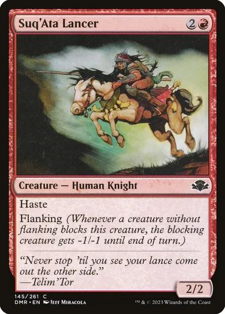 Suq'Ata Lancer, Magic card DMR 145 — Dominaria Remastered set
