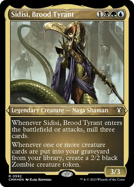 Sidisi, Brood Tyrant, Magic card CMM 592 — Commander Masters set