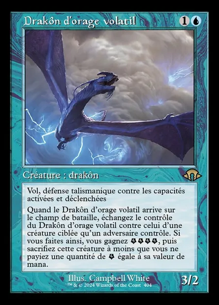 Drakôn d'orage volatil, carte Magic MH3 404 — extension Modern Horizons 3