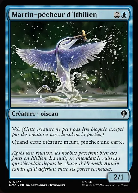 Martin-pêcheur d'Ithilien, carte Magic HOC 177 — extension The Hobbit Eternal