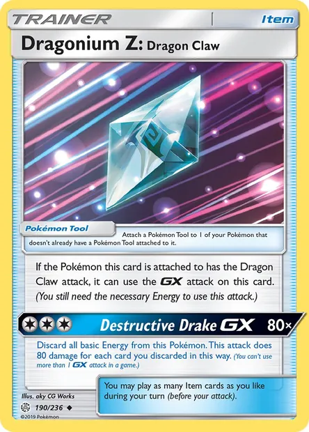 Dragonium Z: Dragon Claw, Pokémon card CEC 190 — Cosmic Eclipse set