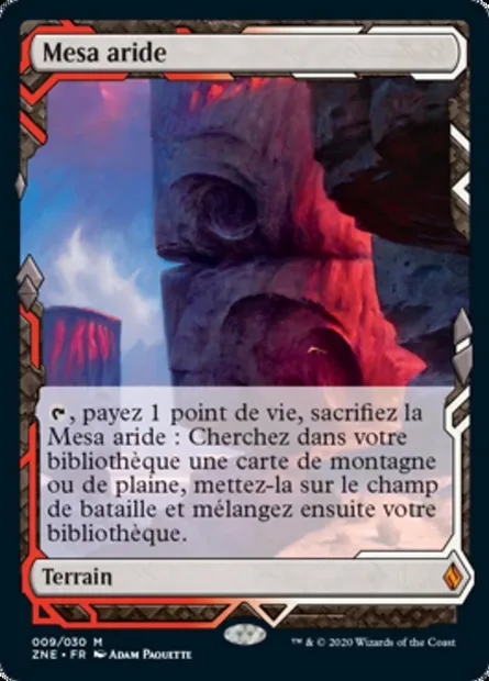 Mesa aride, carte Magic ZNE 9 — extension Zendikar Rising Expeditions