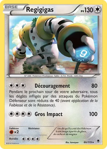 Regigigas, carte Pokémon PHF 86 — extension Vigueur Spectrale