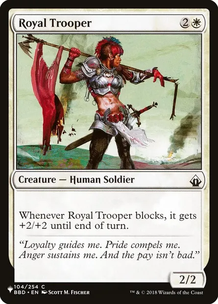 Royal Trooper, carte Magic PLST BBD-104 — extension The List