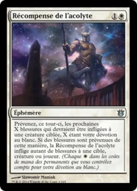 Récompense de l'acolyte, carte Magic BNG 1 — extension Créations divines