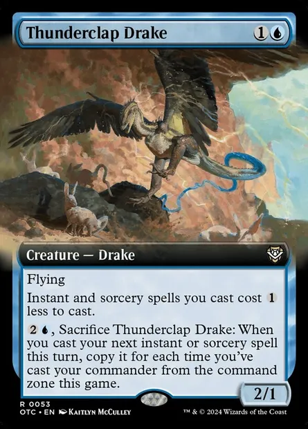 Thunderclap Drake, Magic card OTC 53 — Outlaws of Thunder Junction Commander set