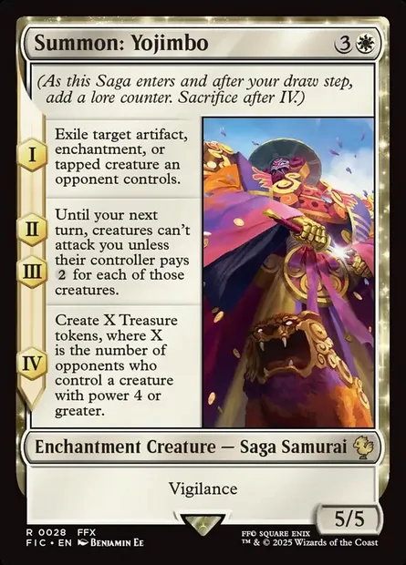 Summon: Yojimbo, Magic card FIC 28 — Final Fantasy Commander set
