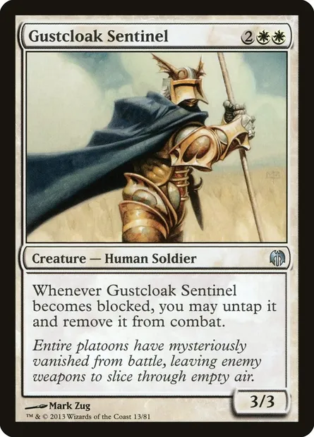 Gustcloak Sentinel, Magic card DDL 13 — Duel Decks: Heroes vs. Monsters set