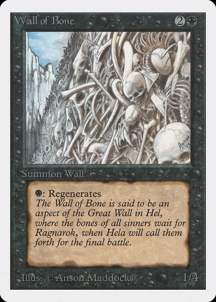 Mur d'ossements, carte Magic 2ED 133 — extension Unlimited Edition