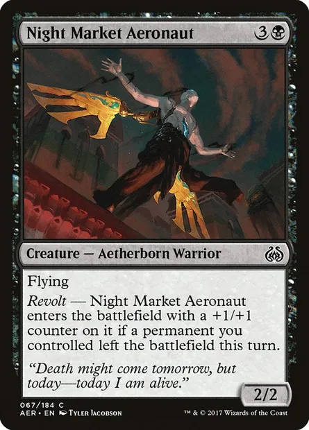 Night Market Aeronaut, Magic card AER 67 — Aether Revolt set