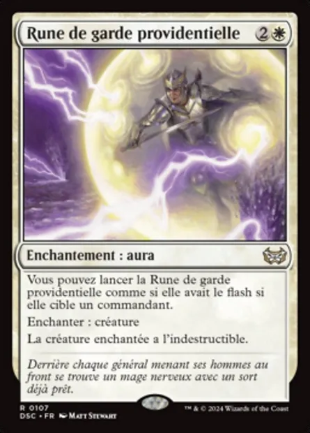 Rune de garde providentielle, carte Magic DSC 107 — extension Duskmourn: House of Horror Commander
