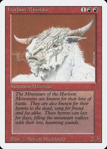 Hurloon Minotaur, Magic card 3ED 159 — Revised Edition set