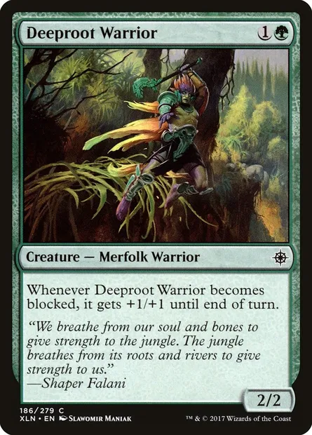 Deeproot Warrior, Magic card XLN 186 — Ixalan set