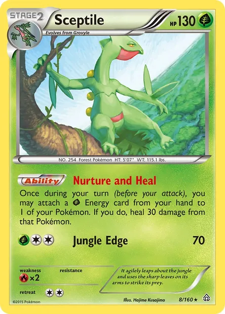 Sceptile, Pokémon card PRC 8 — Primal Clash set