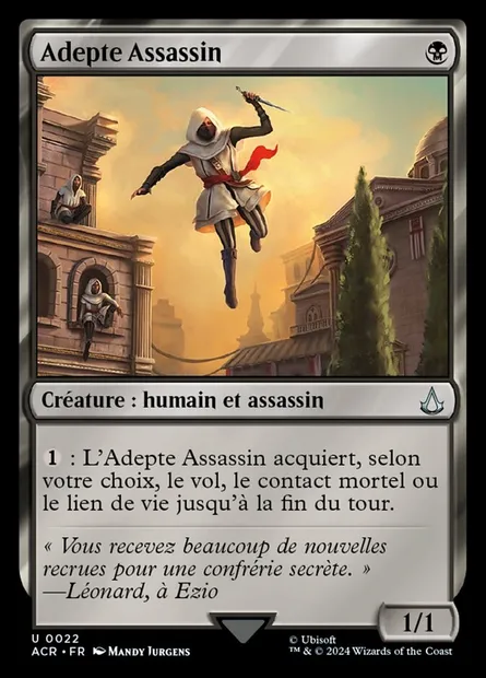 Adepte Assassin, carte Magic ACR 22 — extension Assassin's Creed